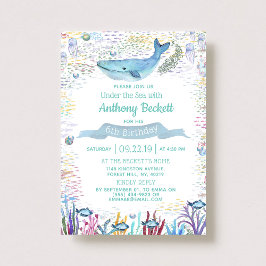 Sous la mer Tout âge Anniversaire Invitations