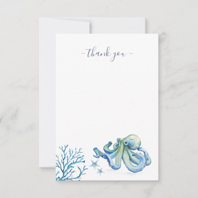 Sous la pieuvre bleue Merci de mer (Devant)