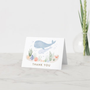 Sous le Baby shower de mer Carte de remerciements 