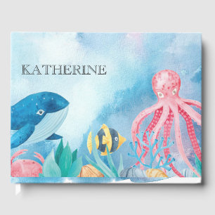 Sous le Baby shower de mer Livre d'or