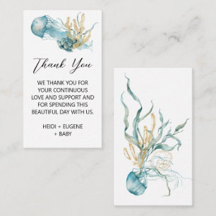 Sous le Carte de remerciements du Baby shower des 