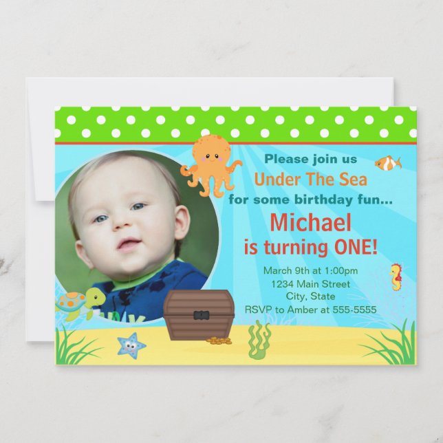 Sous le carte photo de l'invitation 5x7 (Devant)