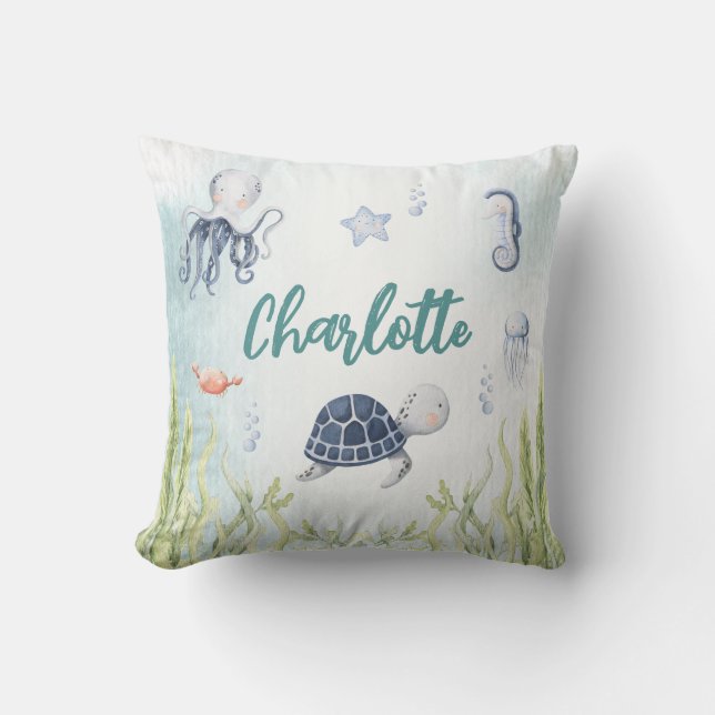 Sous le Coussin de la pépinière du Baby shower mar (Recto)