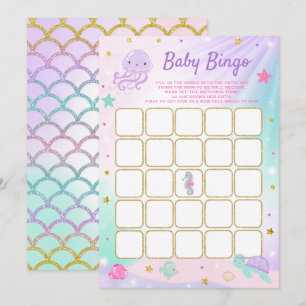 Sous le jeu de cartes de Baby shower de mer