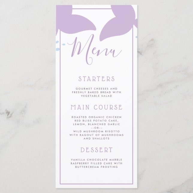 Sous le menu de fête d'anniversaire de sirène de (Devant)