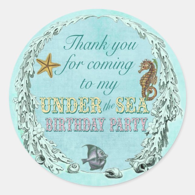 Sous le Sticker Merci Sea Party (Devant)