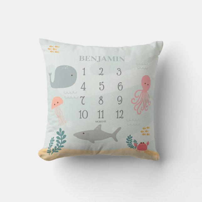 Sous les amis de la mer Jalon Jalon Jeu Oreiller (Recto)