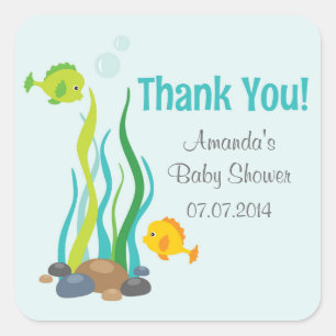 Sous les autocollants de Merci de baby shower de