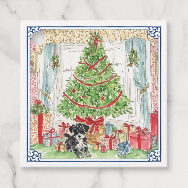 Sous les étiquettes cadeaux d'arbre de Noël (Devant)