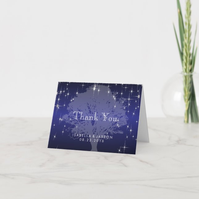 Sous les étoiles en bleu foncé métallique - Merci (Devant)