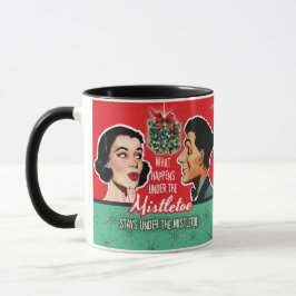 Sous Les Mistletoe Christmas Mugs