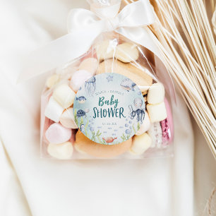 Sous les Stickers Carré Baby shower de mer