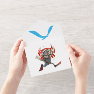 Sous l'invitation d'anniversaire de la mer - Carte