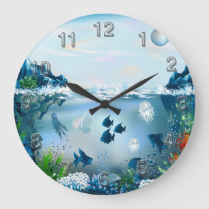 Sous-marin 5A Mur Horloges Options de numérotation