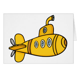 Sous-marin jaune de bande dessinée