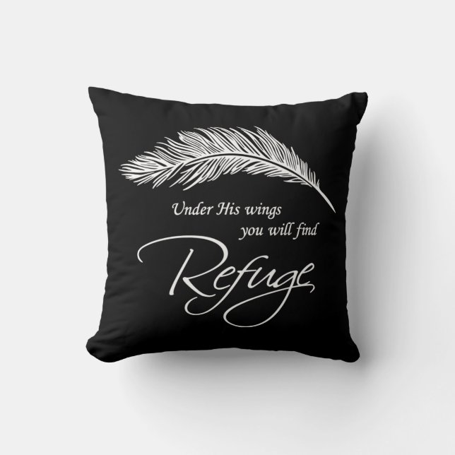 Sous Ses Ailes, Vous Trouverez Refuge Jeu Oreiller (Recto)