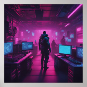 Sous terre Poster Cyberpunk