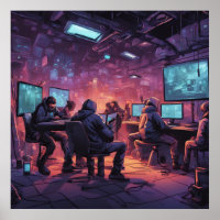 Sous terre Poster Cyberpunk