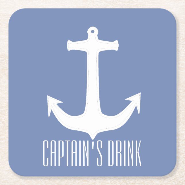 Sous-verre en papier d'ancre de boisson du capitai (Devant)