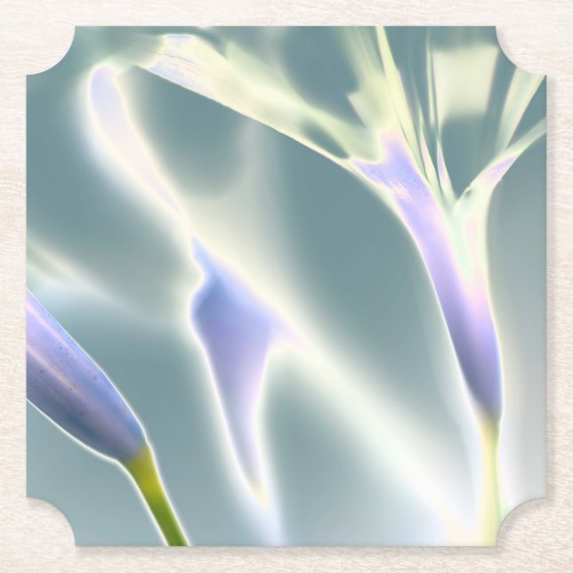 Sous-verre en papier Fleur Étincelante (Devant)