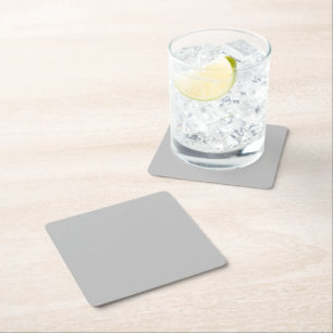 Sous-verre en papier gris clair, nickel gris