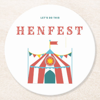 Sous-verre en papier Hen Fest