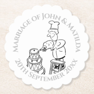 Sous-verre en papier pour mariage amusant Jour de