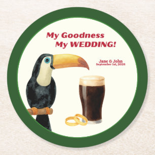 Sous-verre en papier pour mariage en stout irlanda