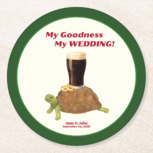 Sous-verre en papier pour mariage en stout irlanda