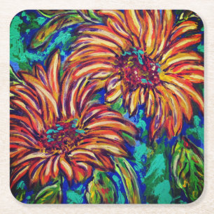 Sous-verre en papier Tournesols