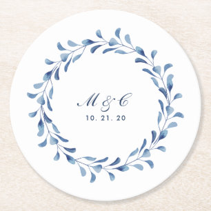 Sous-verre personnalisé à motif floral aquarelle b