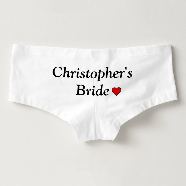 Sous-vêtements nuptiales personnalisés mignons de (Dos)