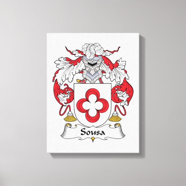 Sousa Familienwappen Leinwanddruck (Vorderseite)