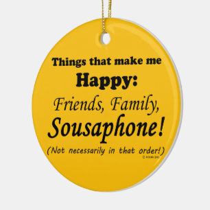 Sousaphone macht mich glücklich keramik ornament