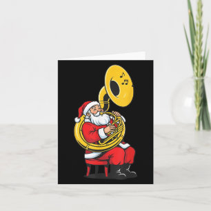 Sousaphone Weihnachtsmusiker Santa Xmas Boys Wome Karte