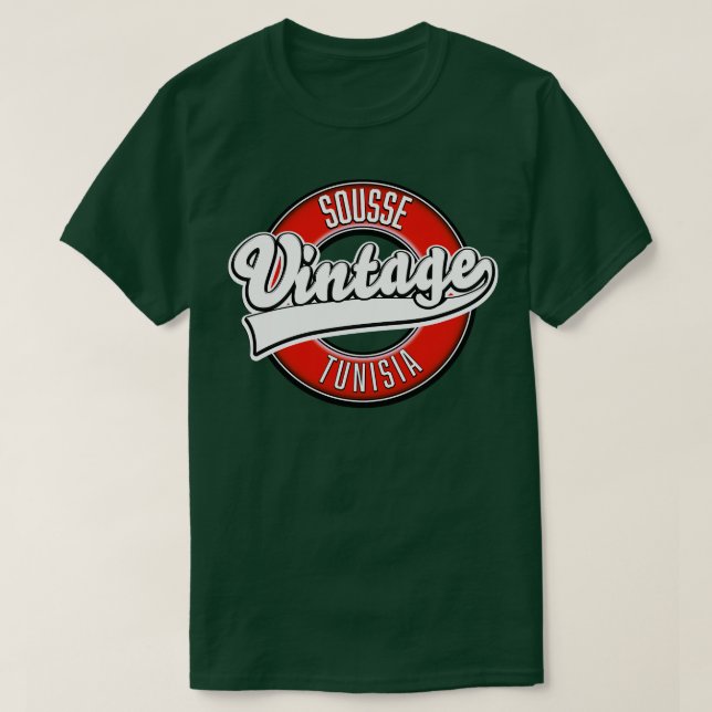 Sousse tunisia Vintager Stil T-Shirt (Design vorne)