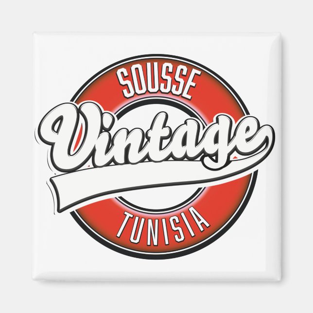Sousse tunisia Vintages Logo Magnet (Vorne)