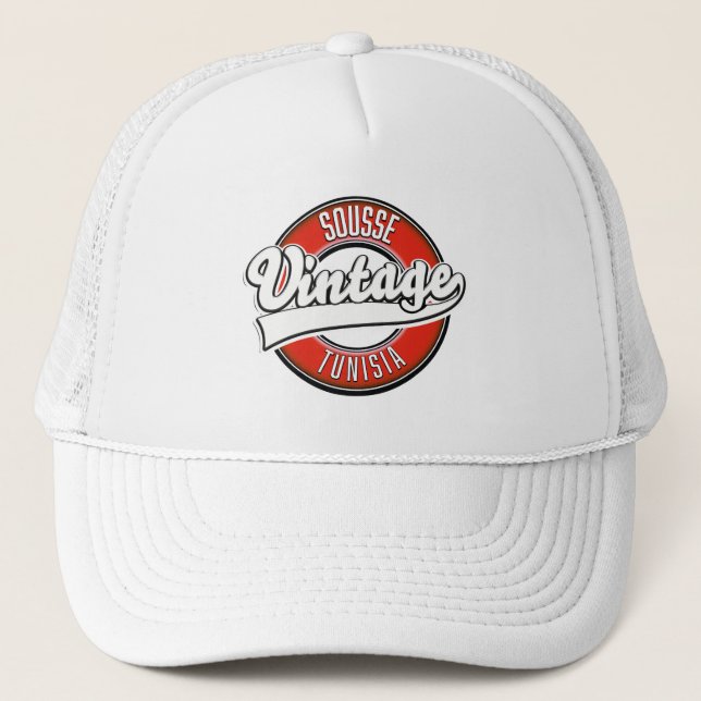 Sousse tunisia Vintages Logo Truckerkappe (Vorderseite)