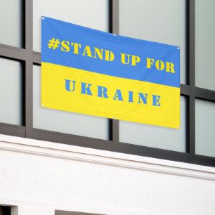 Soutenez La Bannière Ukraine Drapeau Ukrainien