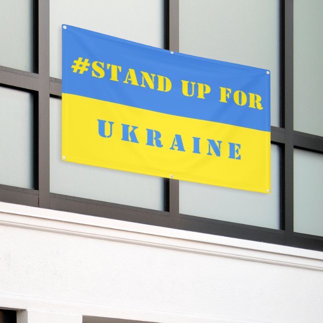 Soutenez La Bannière Ukraine Drapeau Ukrainien (Bâtiment extérieur)