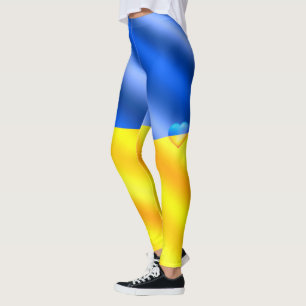 Soutenez l'Ukraine Leggings couleurs drapeau ukrai