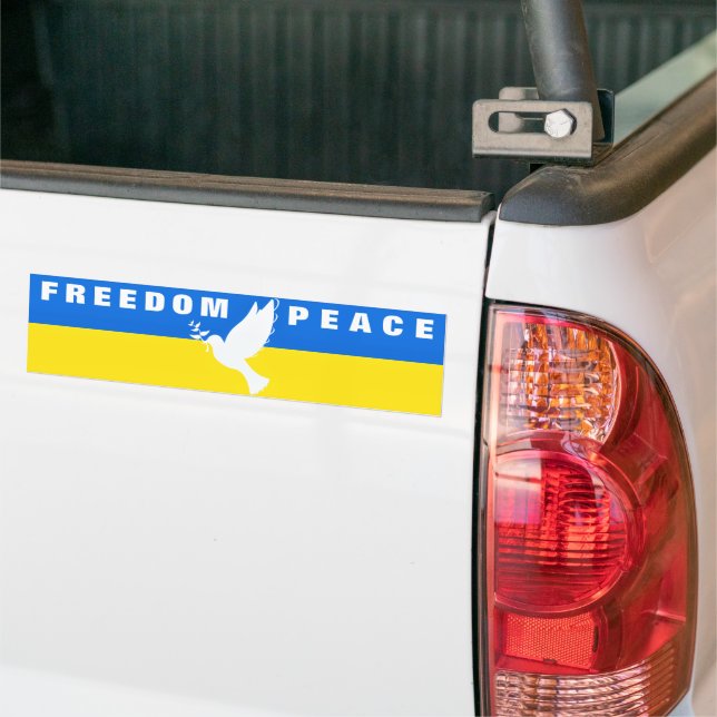 Soutenez l'Ukraine Stickers pare-chocs Peace Dove  (Sur camion)