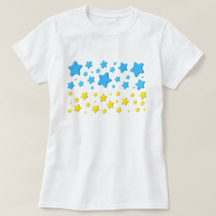 Soutenez l'Ukraine T-shirt drapeau ukrainien étoil
