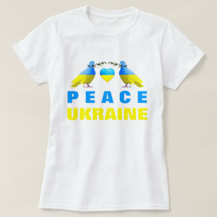 Soutenez l'Ukraine T-shirt Peace Dove - Liberté