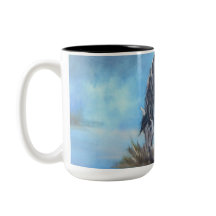 "Soutenu à la tasse de café de cheval sauvage