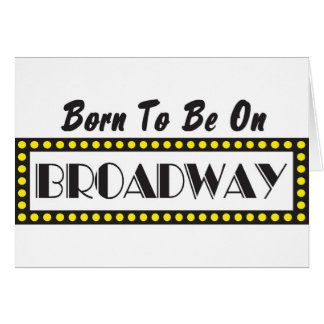 Soutenu pour être sur Broadway