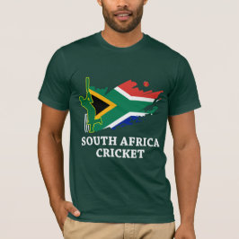 South Africa Cricket Flag Brush Stroke Geschenk T-Shirt