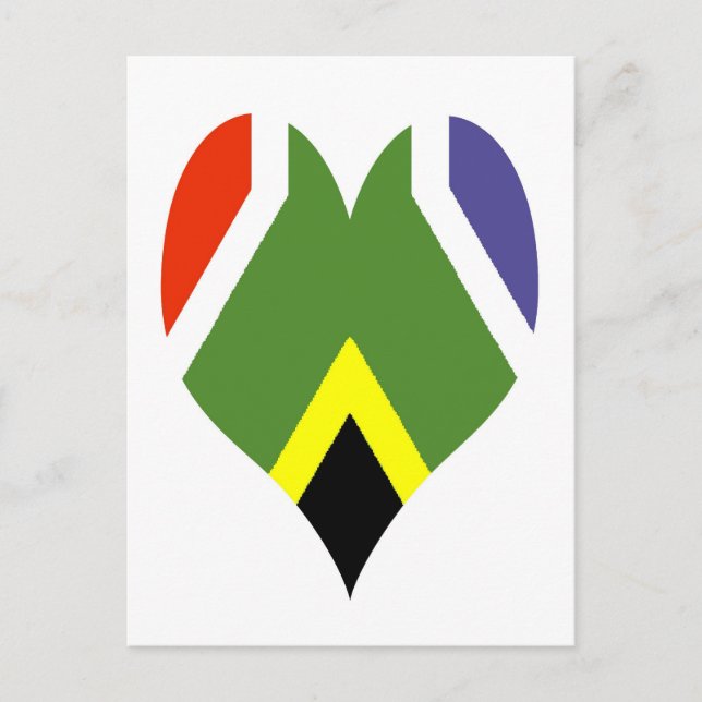 South Africa flagheart - Bokke Postkarte (Vorderseite)