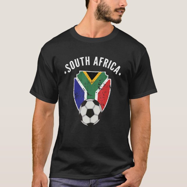 South Africa Soccer Flag Football South African Pr T-Shirt (Vorderseite)
