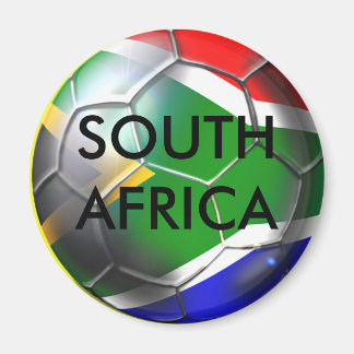 South African deep Nut Soccer Ball Artwork Magnet